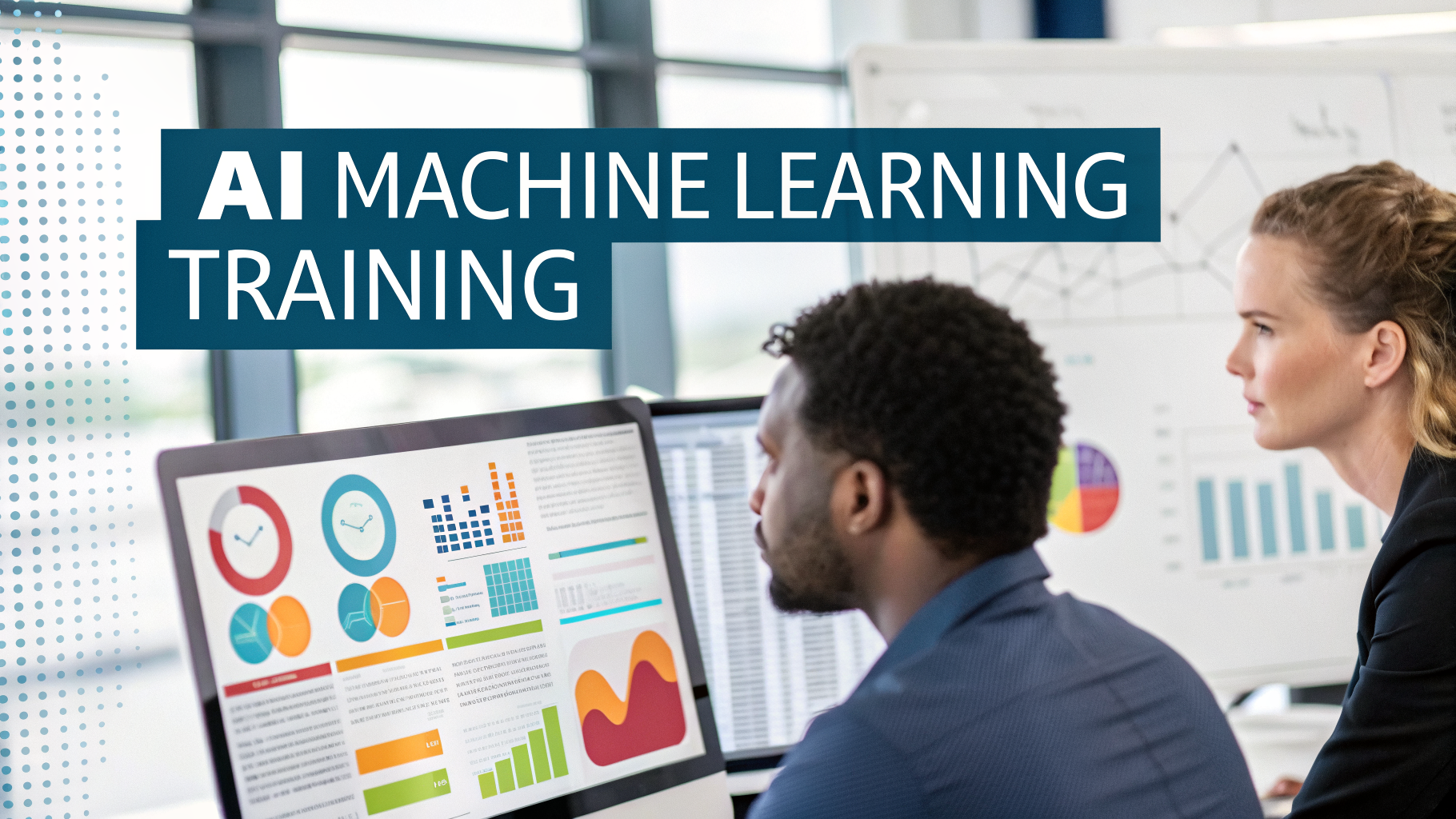 Professional infographic explaining ai machine learning training