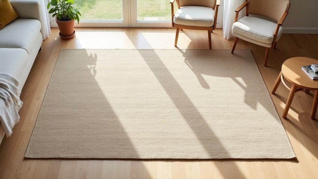 Choosing the right area rug size for a well-balanced living room