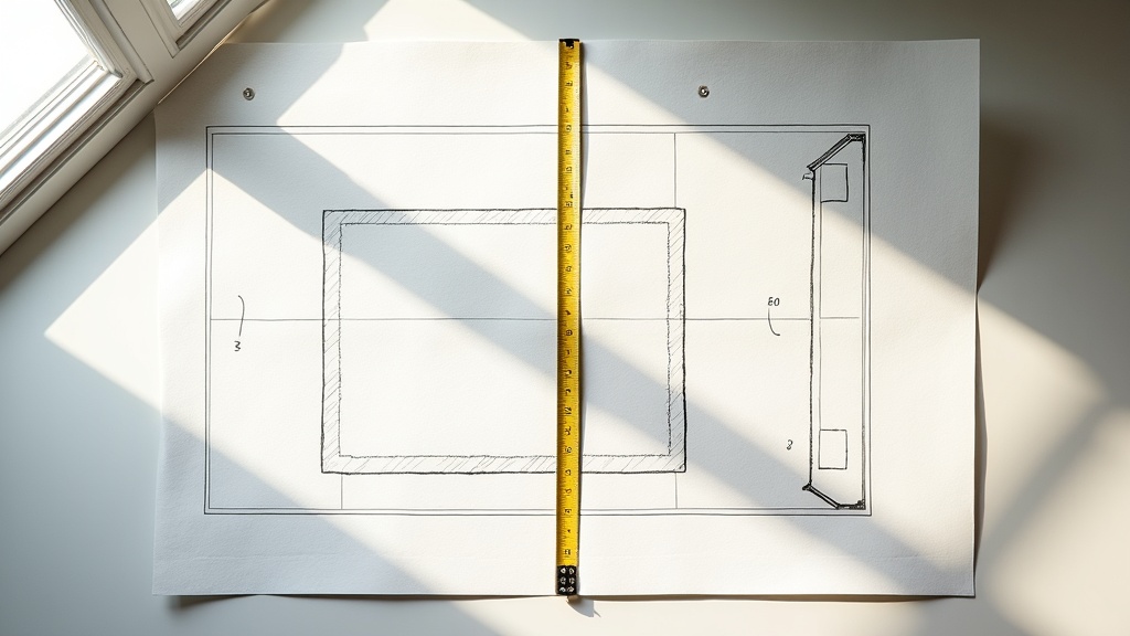Measuring and planning rug placement on a room floor plan
