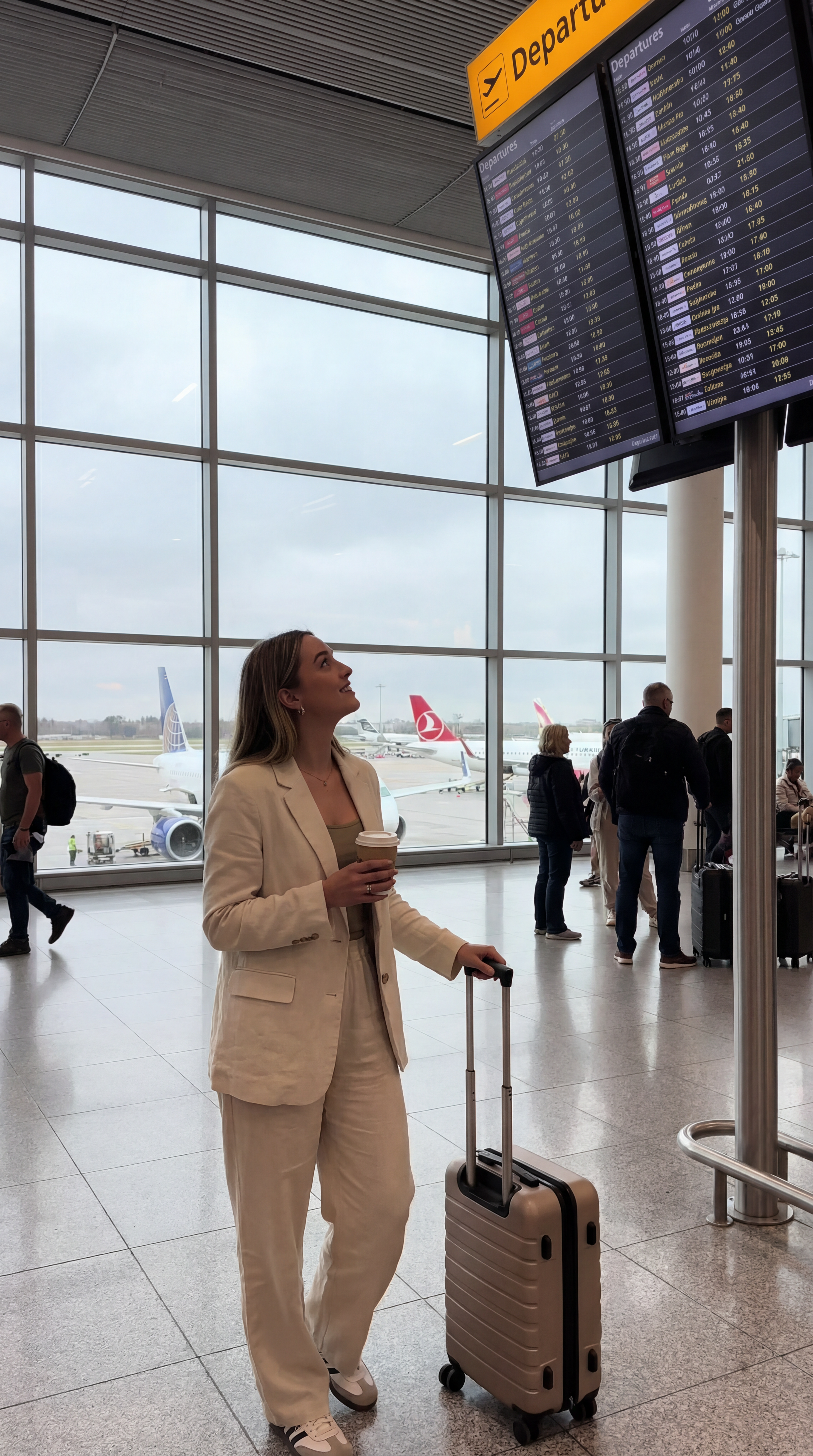 AI-generated travel photo at an airport terminal