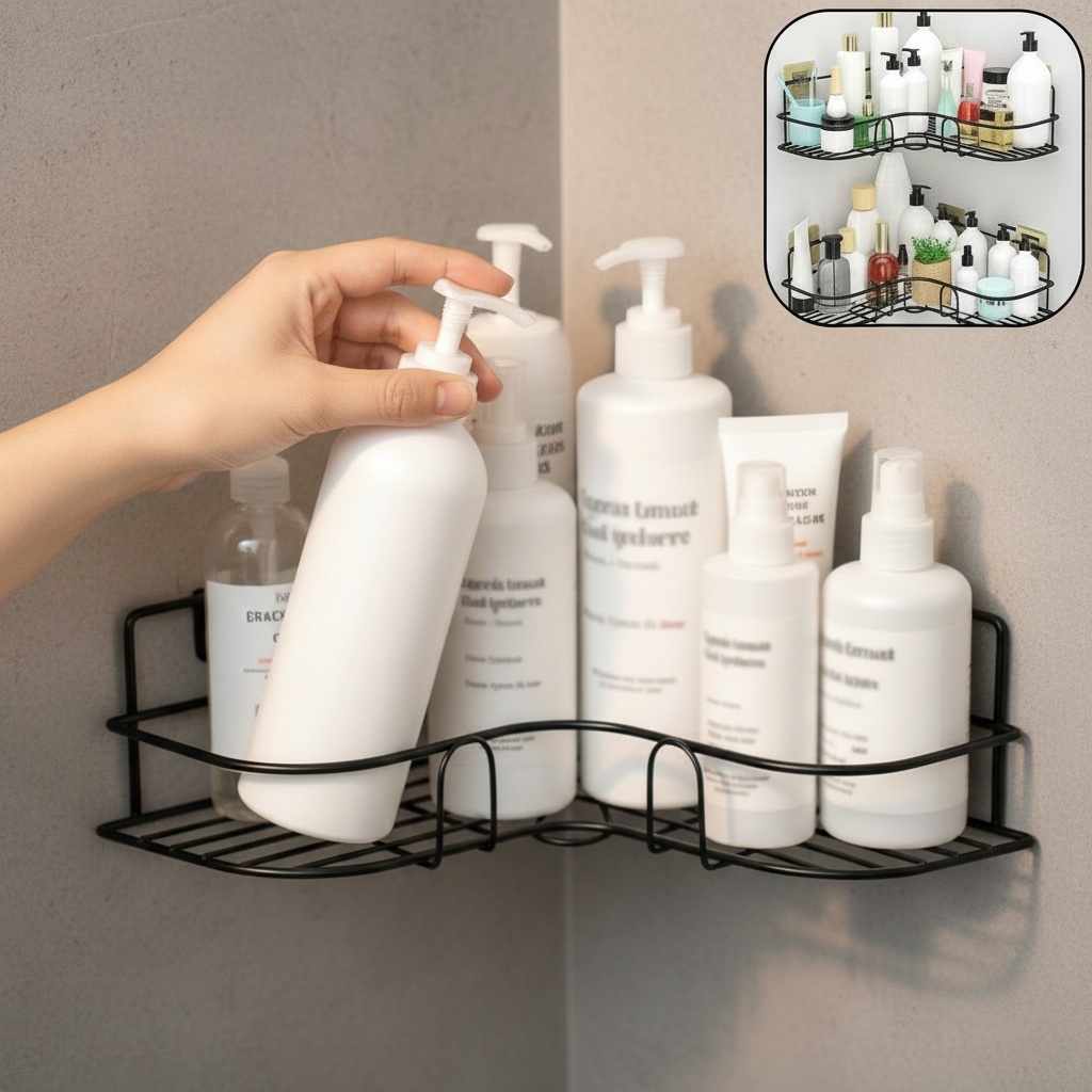 Shelft No-Drill Metal Shower Caddy photo 2