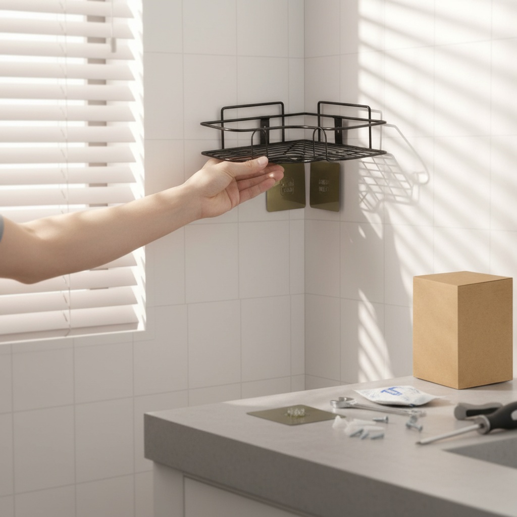 Shelft No-Drill Metal Shower Caddy photo 3