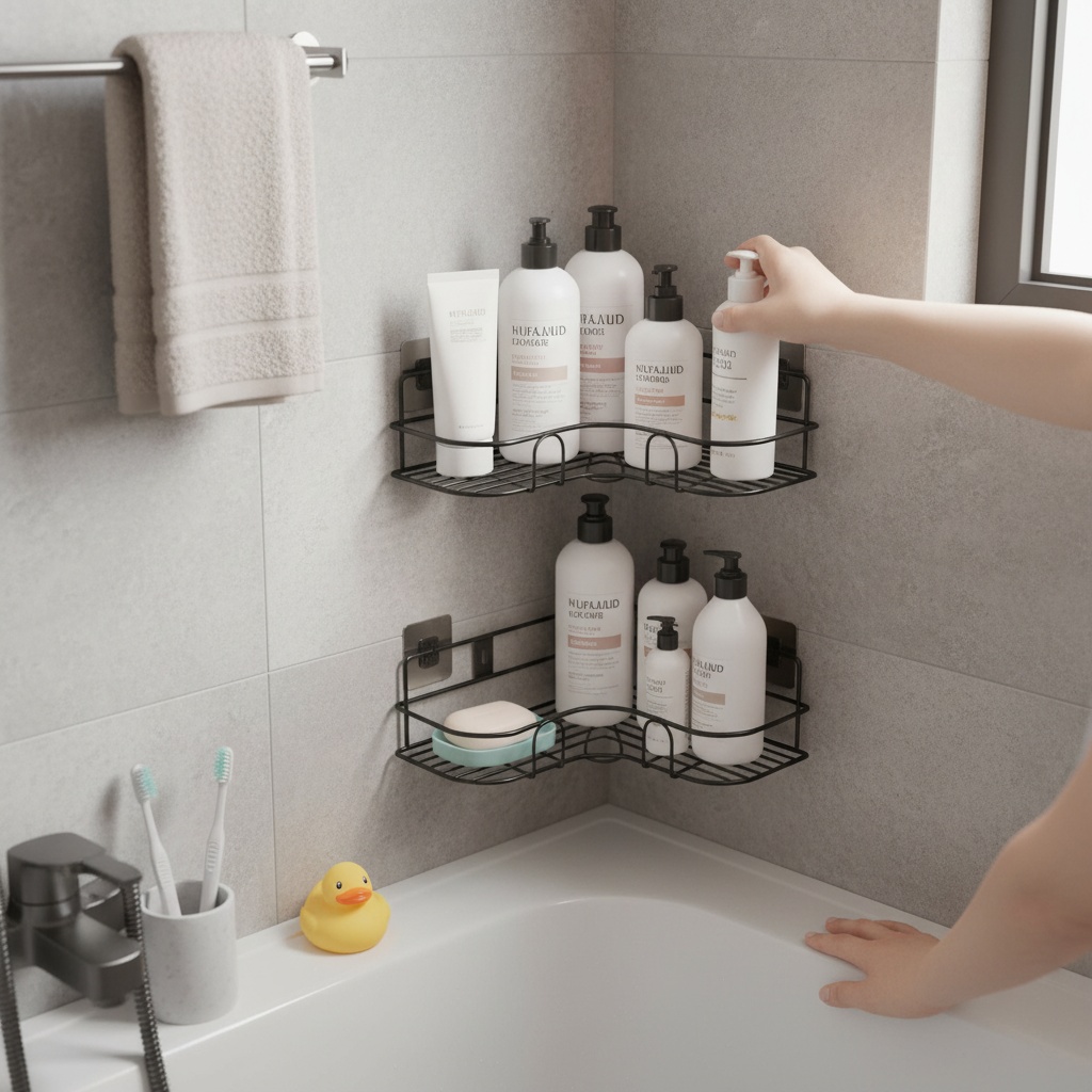 Shelft No-Drill Metal Shower Caddy photo 5