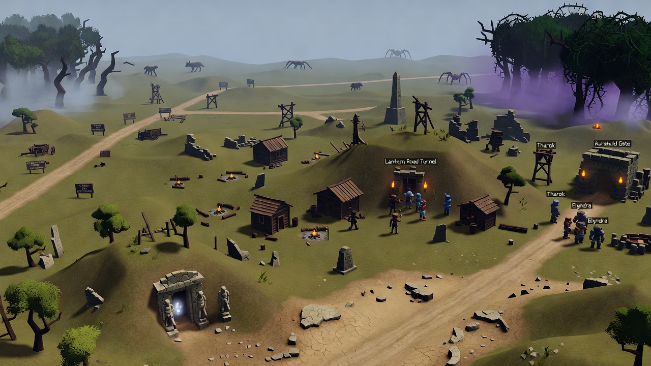 Eastern Wayfarer Commons - 1999 MMORPG Zone Concept