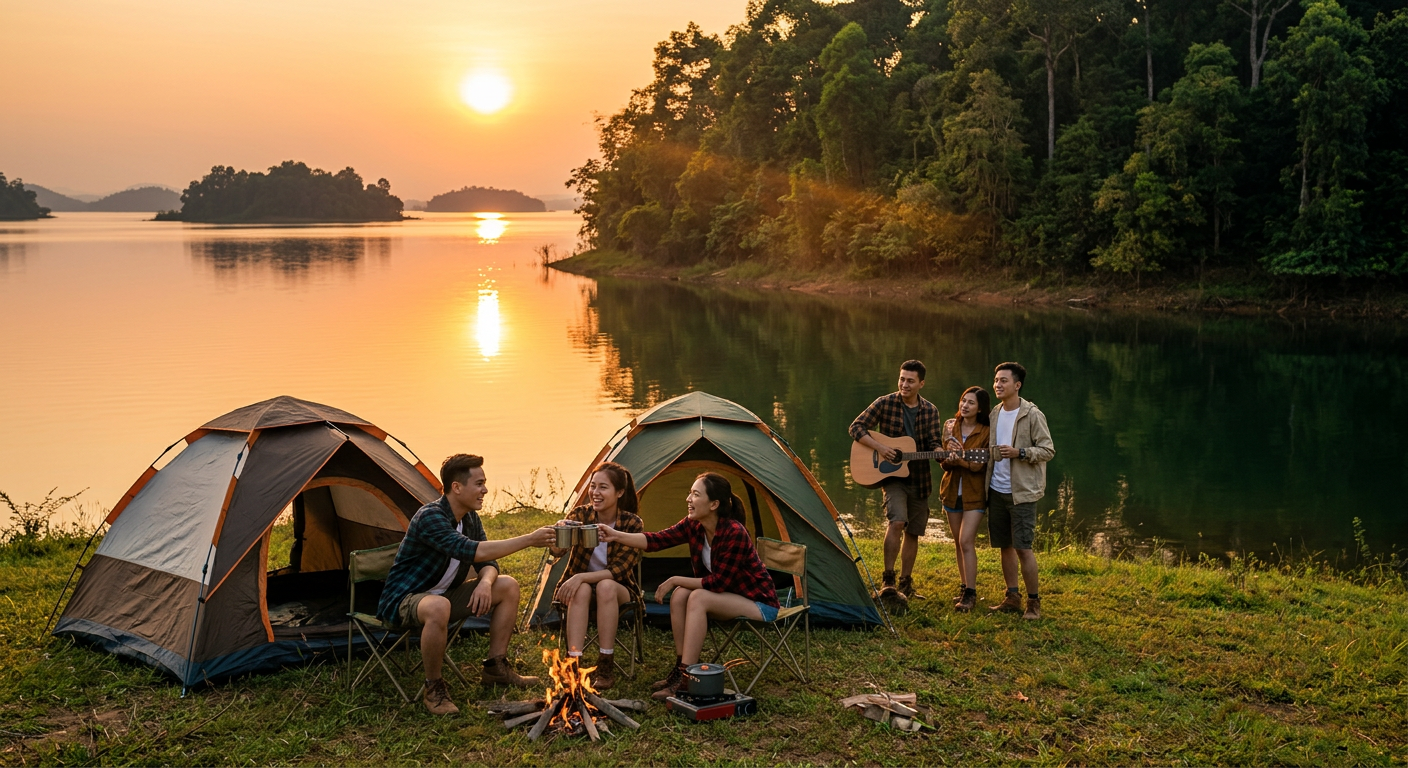 Cắm trại Hồ Trị An Đồng Nai - hồ nhân tạo rộng lớn gần TPHCM — ProCamping.vn