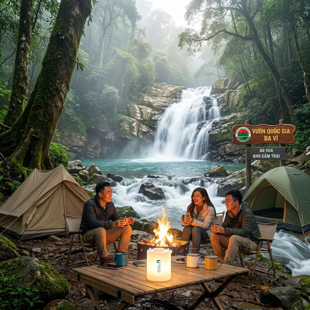 Cắm trại Thác Đa Ba Vì - lều bên thác nước mát lành 60km Hà Nội — ProCamping.vn