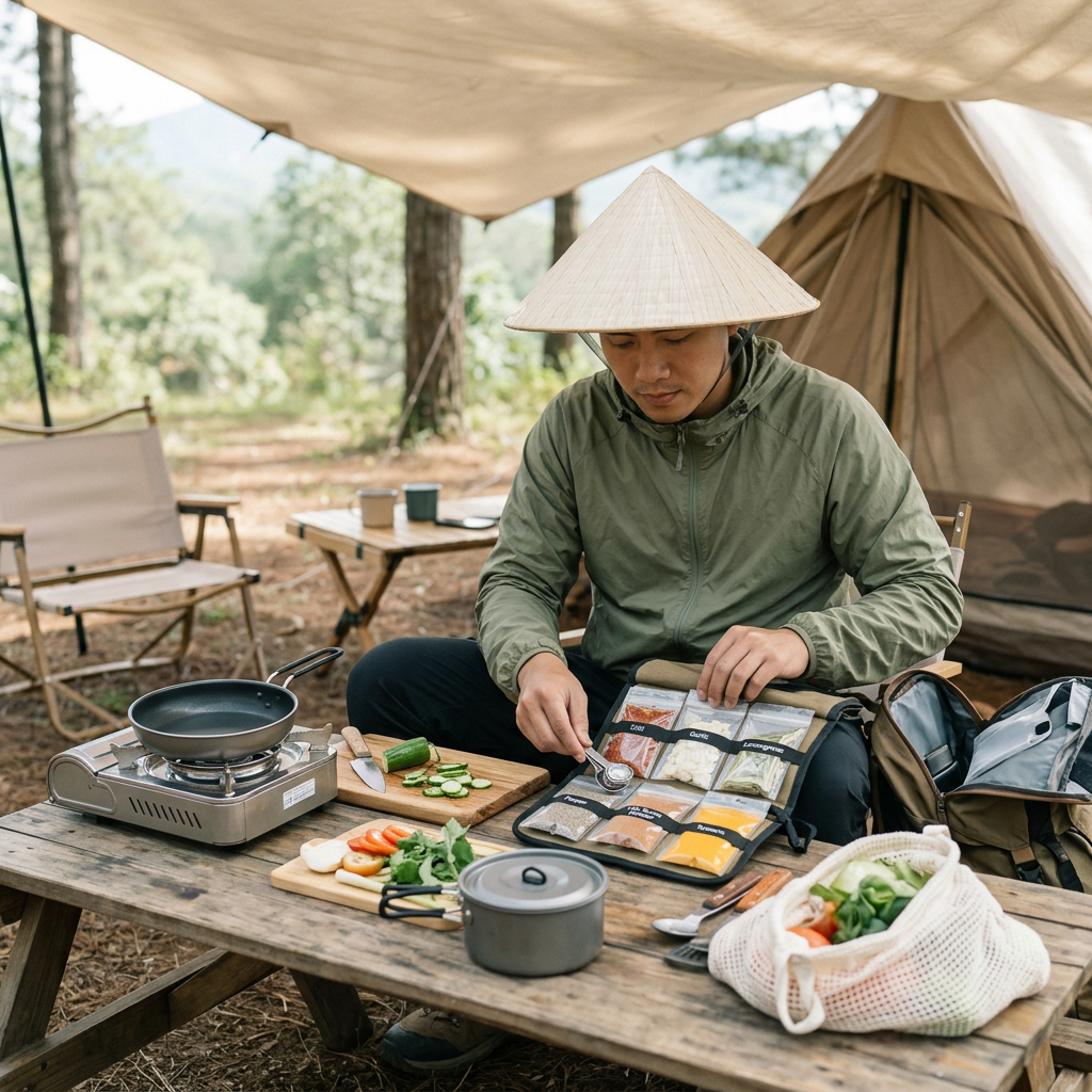 Cách đóng gói bộ gia vị camping gọn nhẹ - zero-waste kitchen camping — ProCamping.vn