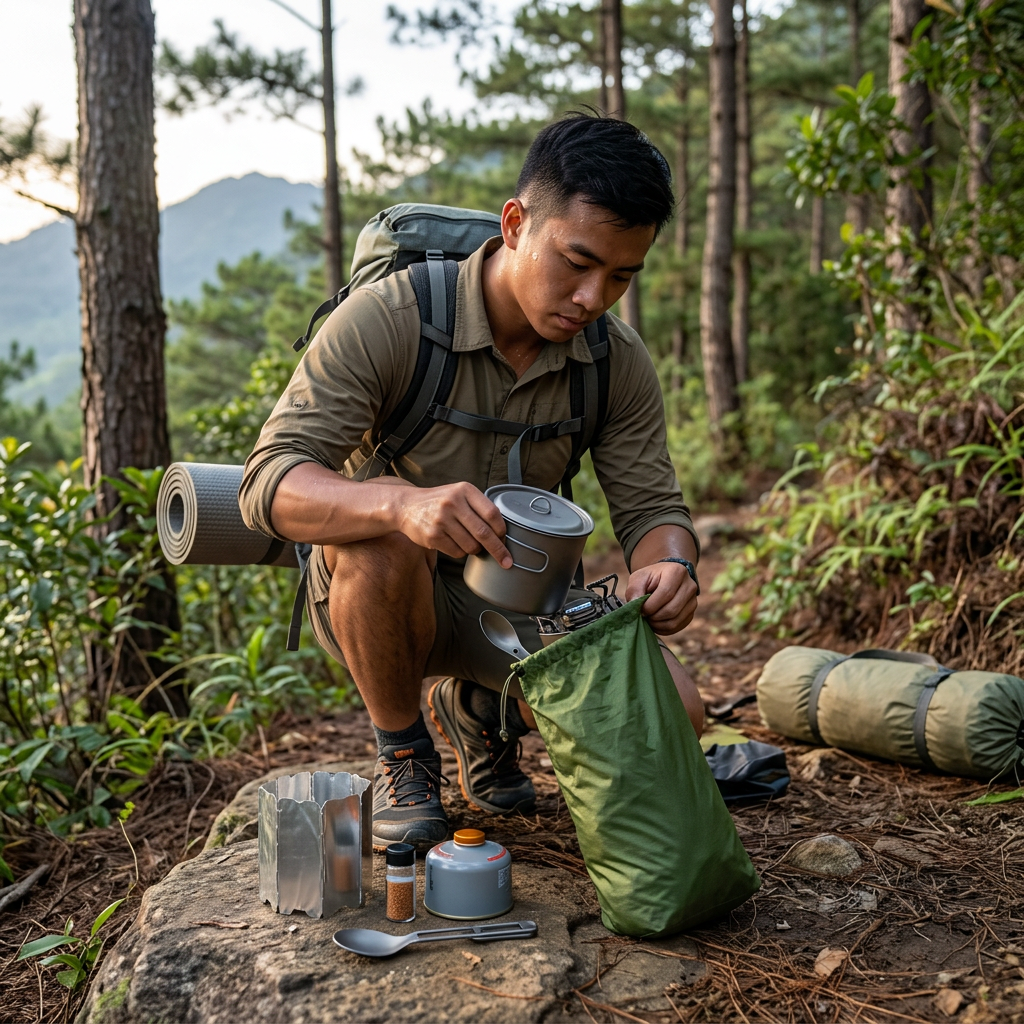 Đóng gói bộ bếp camping siêu nhẹ - ultralight cooking kit đầy đủ tiện lợi — ProCamping.vn