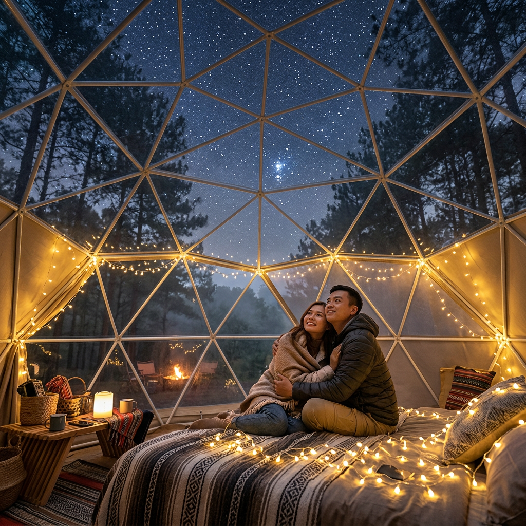 Glamping dome tent Đà Lạt - lều trong suốt ngắm sao sang trọng — ProCamping.vn