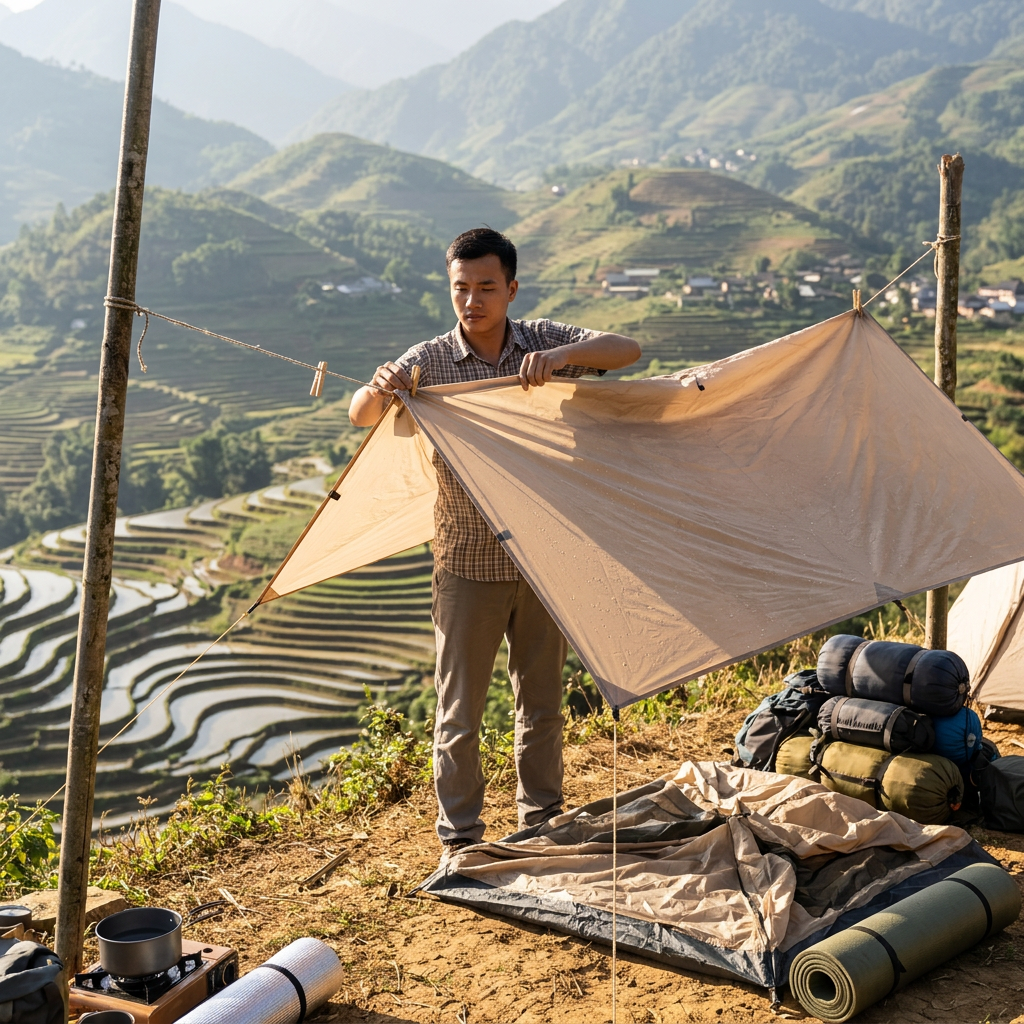 Bảo dưỡng lều cắm trại sau chuyến đi - phơi flysheet Sapa tránh nấm mốc — ProCamping.vn