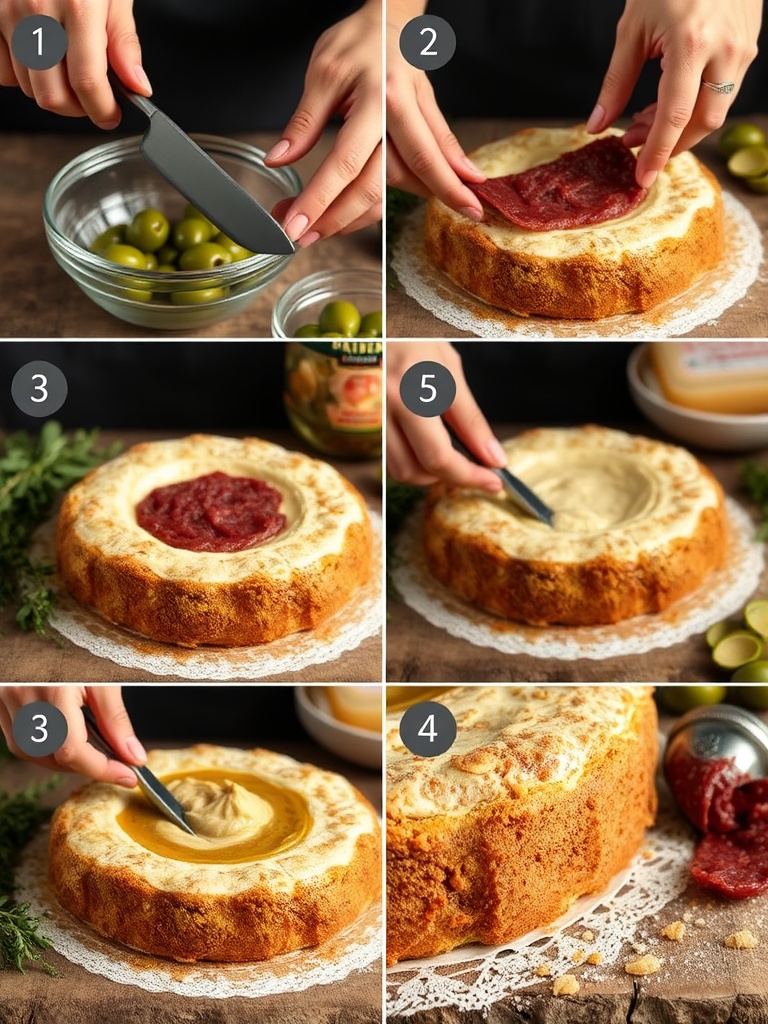 cake jambon olive preparation