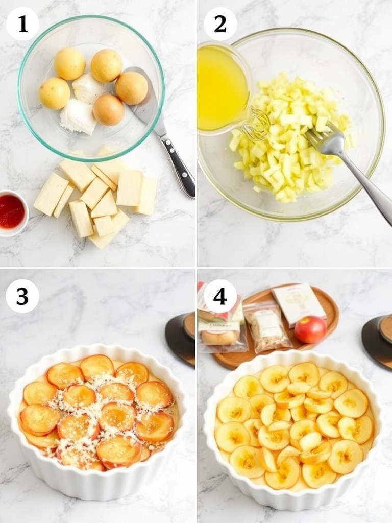 clafoutis pommes preparation