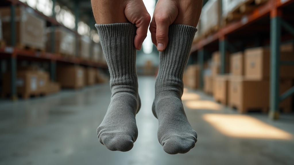 Comparing thin cotton and thick merino wool work boot socks