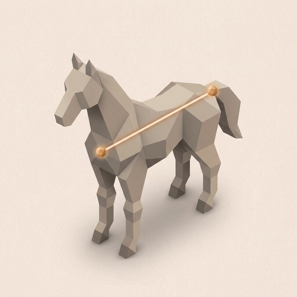 Step-by-step diagram showing how to measure a horse for a blanket, with measurement line running from center of chest to tail head along the body
