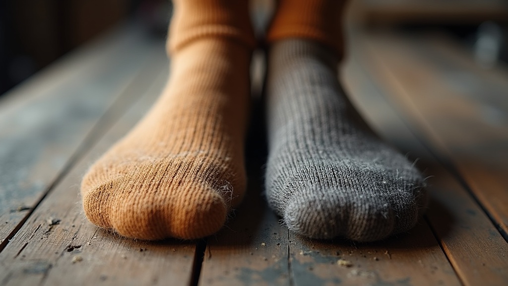 Merino wool versus synthetic sock fabric comparison for work boots