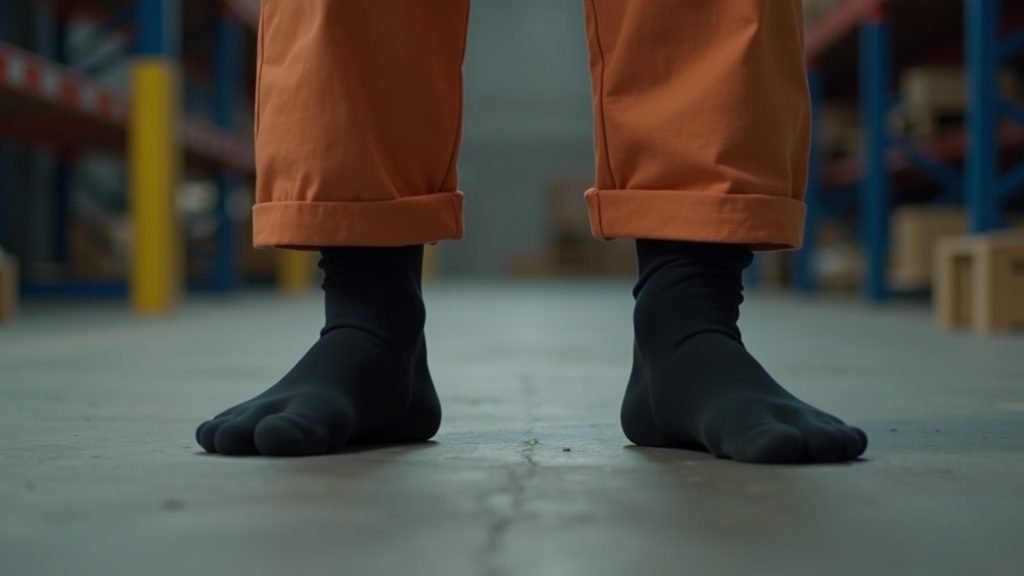 Comparison of a swollen ankle versus one supported by a compression sock