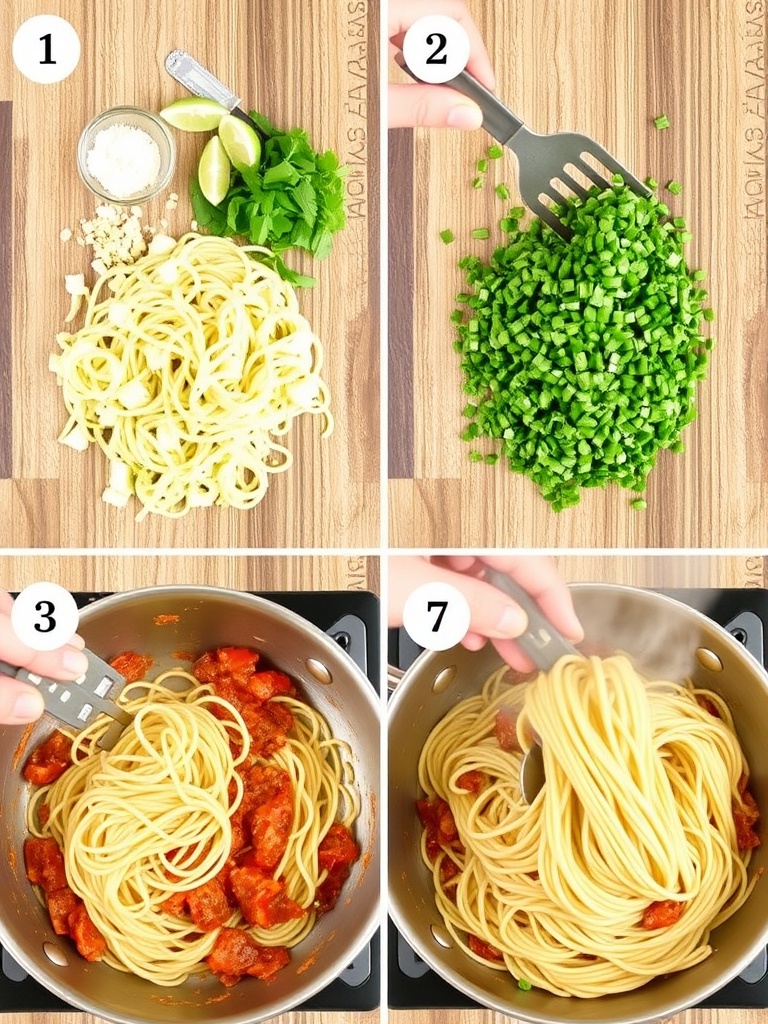 spaghetti bolognaise preparation