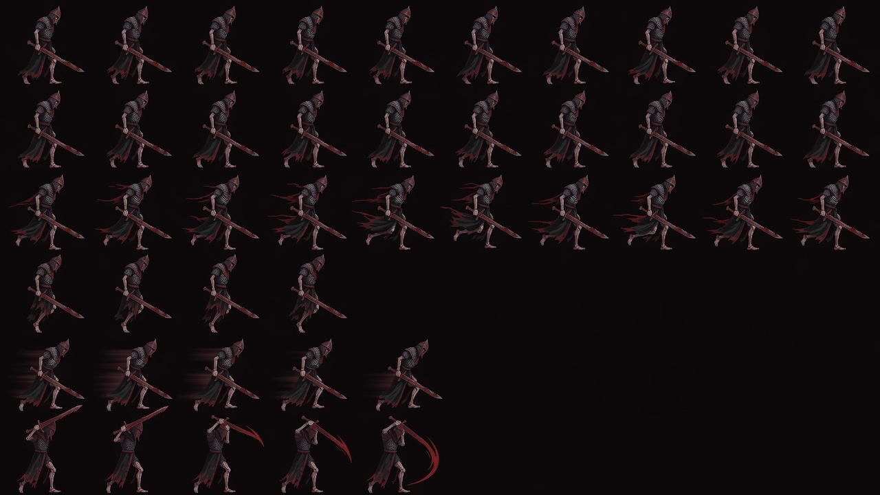 Penitent Warrior - Master Spritesheet (1 / 3)