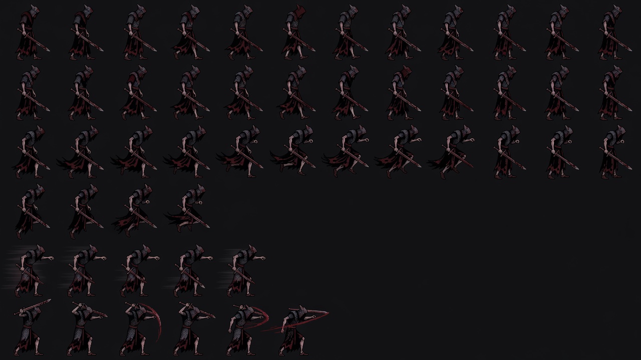 Penitent Warrior - Master Spritesheet (2 / 3)