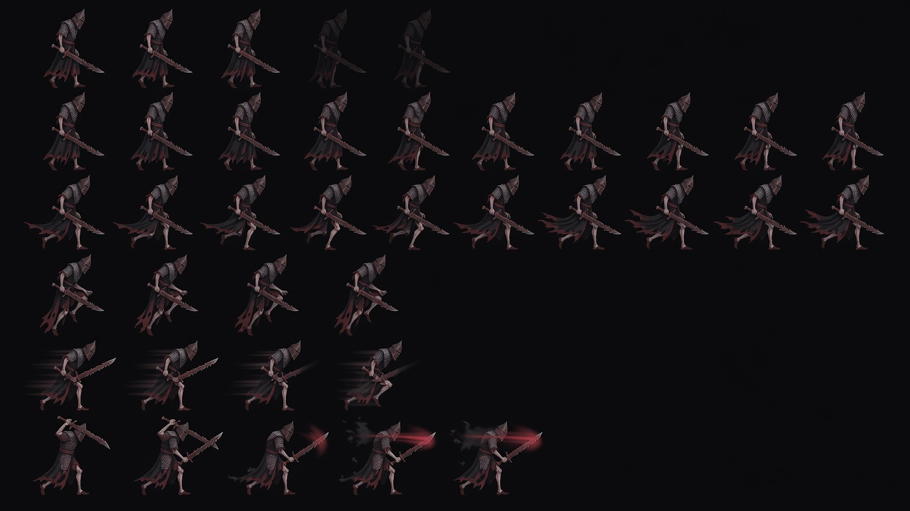 Penitent Warrior - Master Spritesheet (3 / 3)