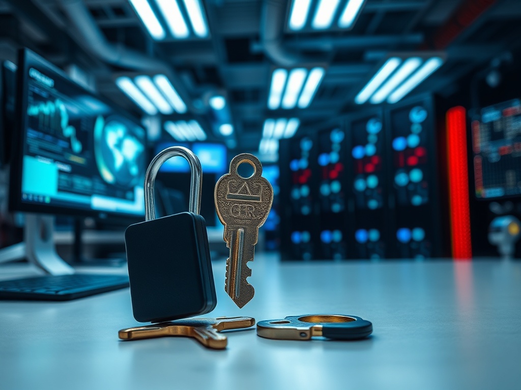 Digital keys for cybersecurity, illustrating secure online access and the importance of protecting digital assets.