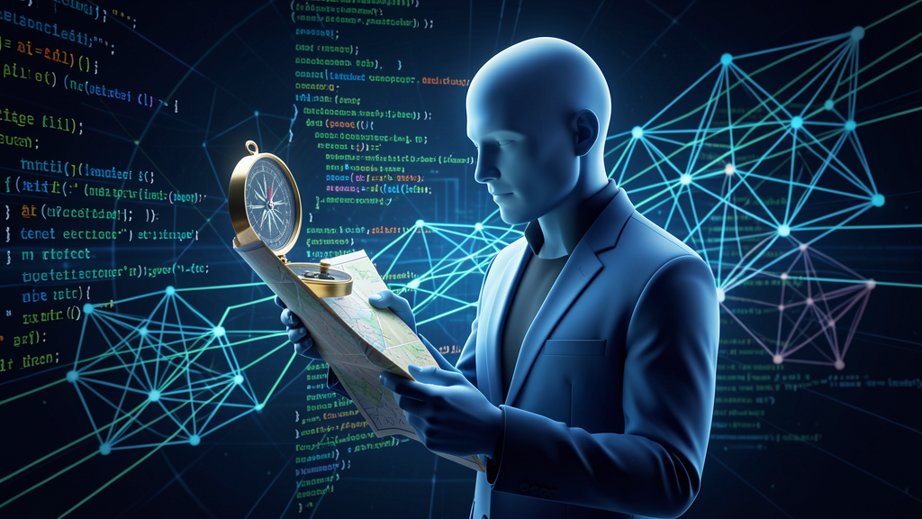 AI 시대 진정한 사용자는 누구인가를 상징하는 이미지