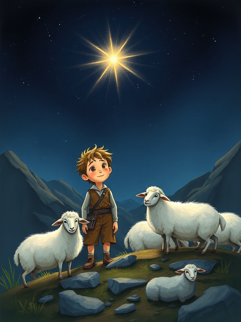 LE PETIT BERGER ET L'ÉTOILE MYSTÉRIEUSE.