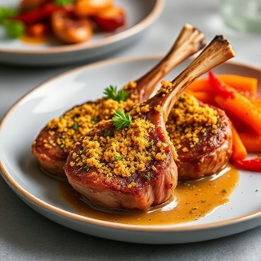 Goldfish Cracker-Crusted Lamb Chops