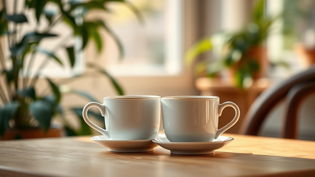 Deux tasses de thé posées côte à côte évoquant l'engagement et la relation dans une perspective bouddhiste