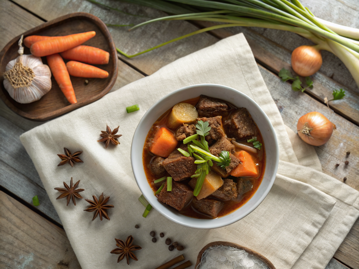 Bò Kho (Vietnamese Beef Stew with Lemongrass and Star Anise)