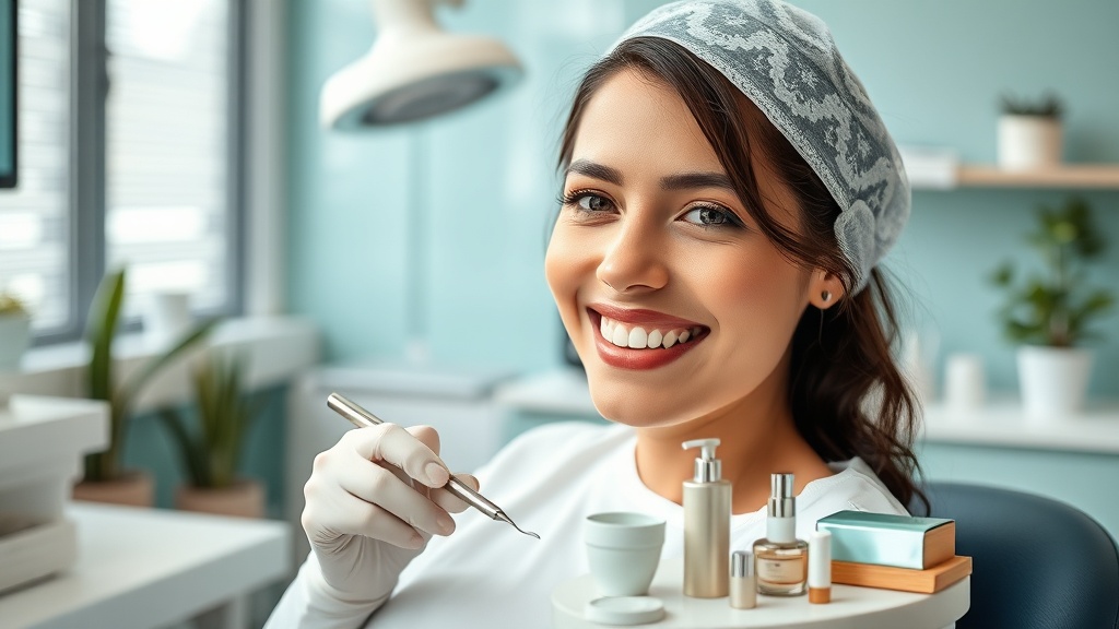Dentista realizando tratamiento seguro durante el embarazo