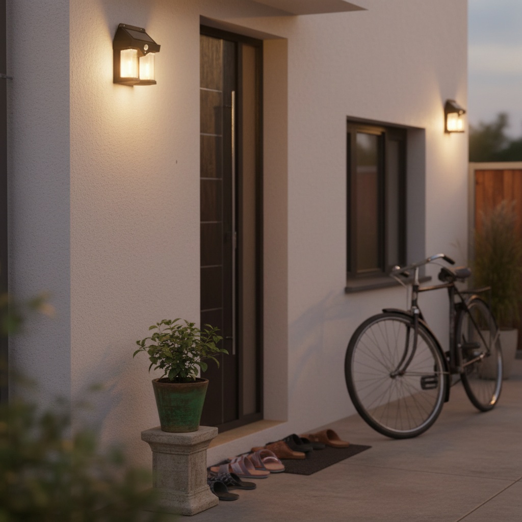 LumenLux Solar Wall Lamp - Motion Sensor Security Light photo 1