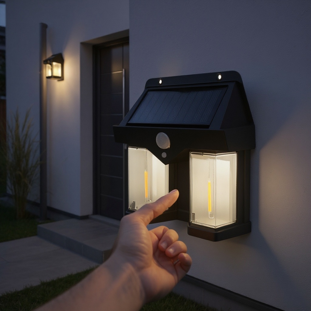 LumenLux Solar Wall Lamp - Motion Sensor Security Light photo 2