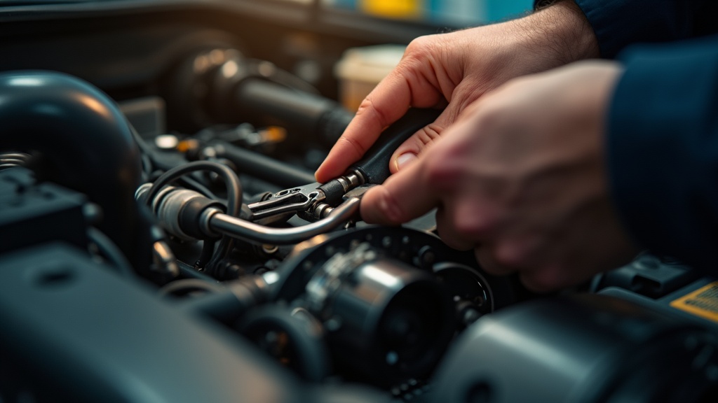 HVAC technician servicing equipment