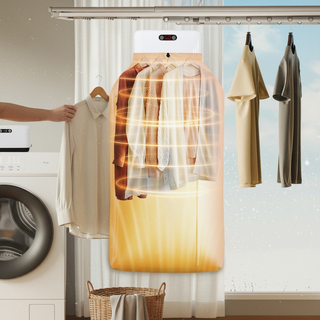 Happy customer with perfectly dry clothes