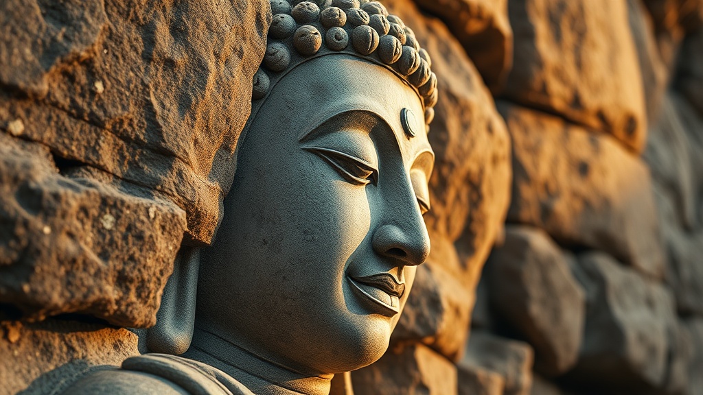 Bouddha rupestre maae bul taillé dans le granite, style Goryeo, temple Songbulsa Corée du Sud