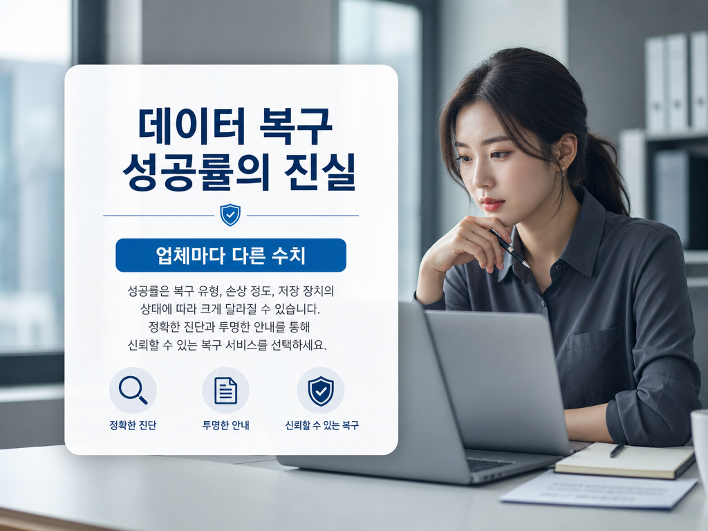 데이터복구 성공률, 광고 수치와 내 데이터가 다른 이유