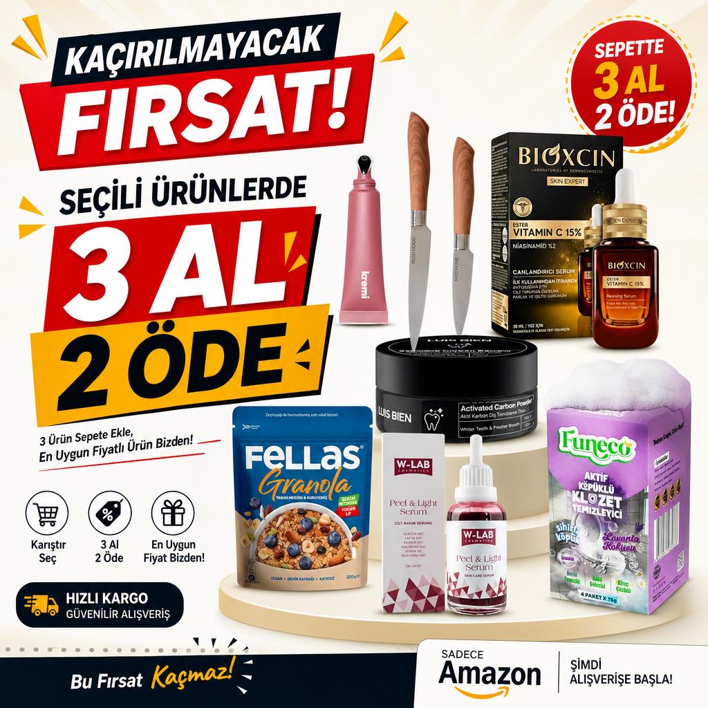 SEÇİLİ ÜRÜNLERDE 3 AL 2 ÖDE FIRSATI!