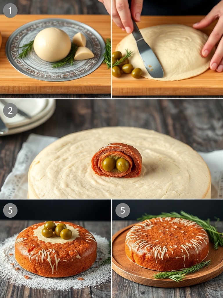 cake jambon olive preparation