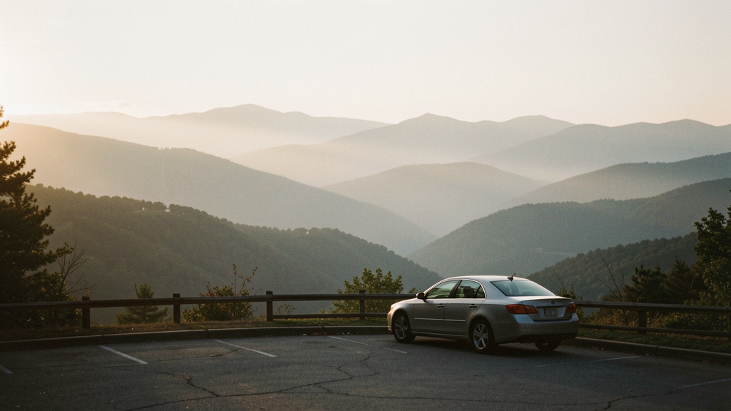 Blue Ridge Parkway at golden hour