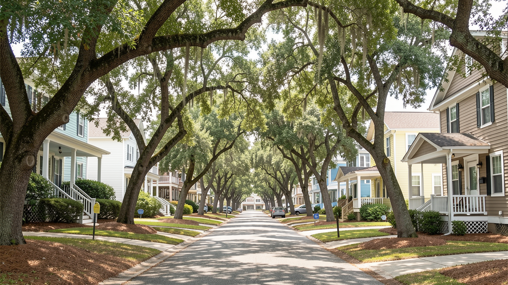 Residential street in Duck NC