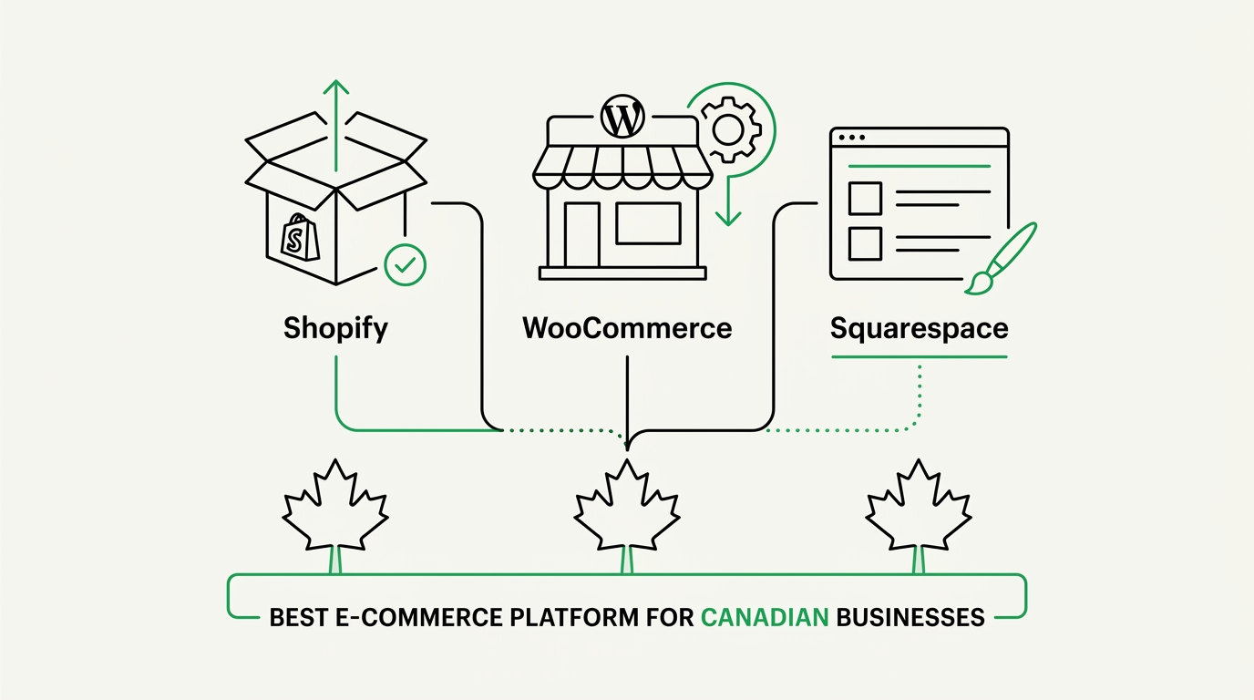 Shopify vs. WooCommerce vs. Squarespace: Choosing the Best E-commerce Platform for Canadian Businesses