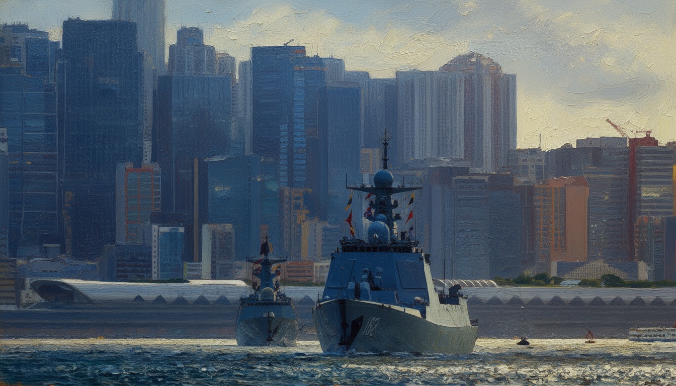 PLA Navy Ships Arrive in Hong Kong, Drawing Crowds