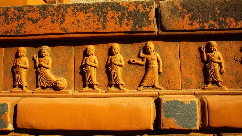 Plaques en terre cuite vernissée des terrasses de la Shwezigon représentant des scènes des Jataka, XIe siècle