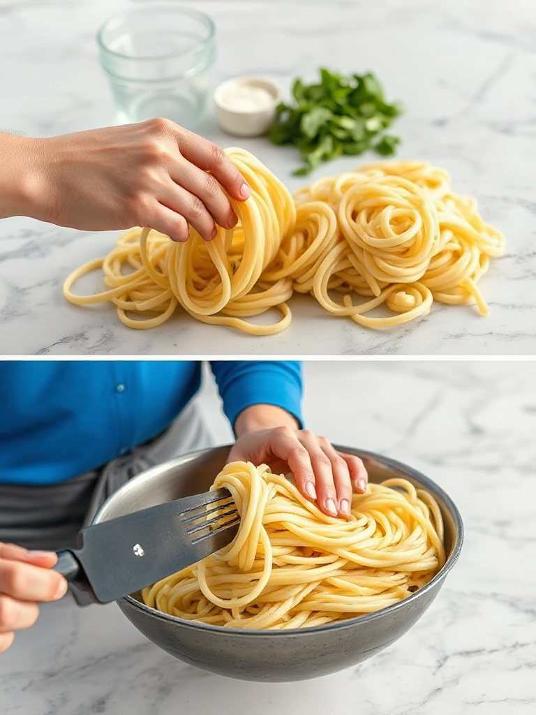 courge spaghetti preparation
