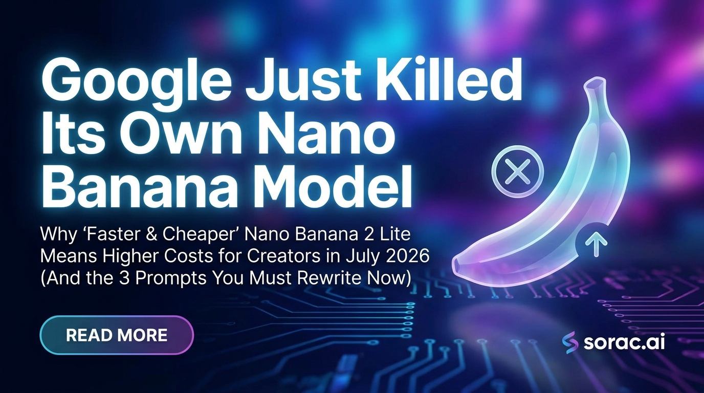 Google Just Killed Its Own Nano Banana Model: Why 'Faster & Cheaper' Nano Banana 2 Lite Means Higher Costs for Creators in July 2026 (And the 3 Prompts You Must Rewrite Now)