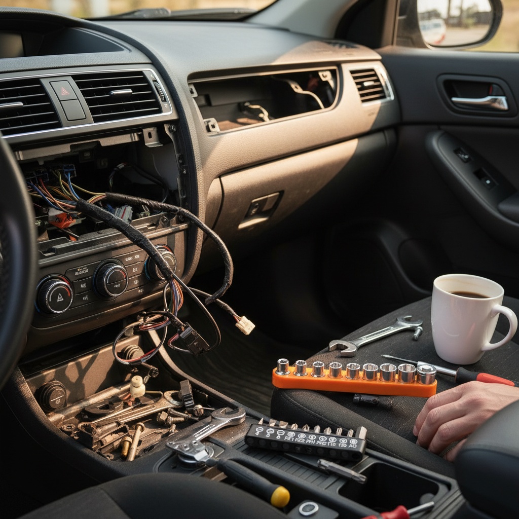 Customer using ProBit ratchet in automotive dashboard space