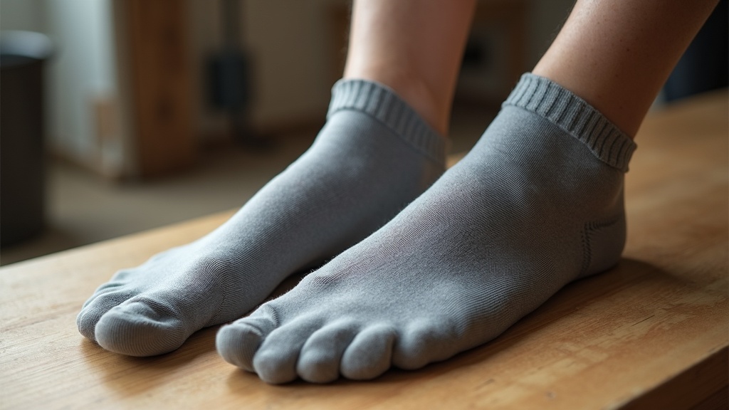 Comparación de materiales en calcetines de compresión para trabajo