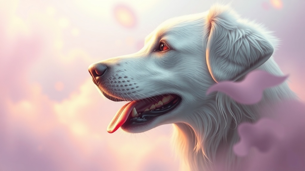 Sonhar com Cachorro Branco Lambendo Rosto - Significado