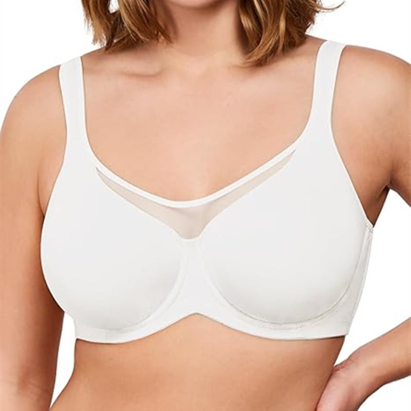 Everyday Comfort Bra in White, front view